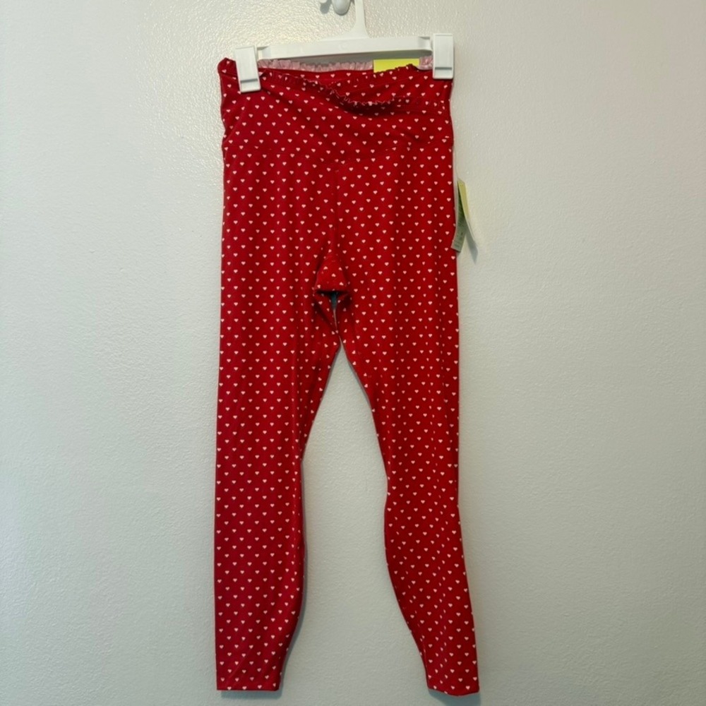 All In Motion Red Heart Everyday Soft Crossover Leggings Medium 7/8 Length